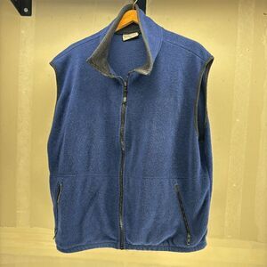 Timberline Colorado Men XL Navy Blue Vintage Polyester Fleece Vest Made in USA